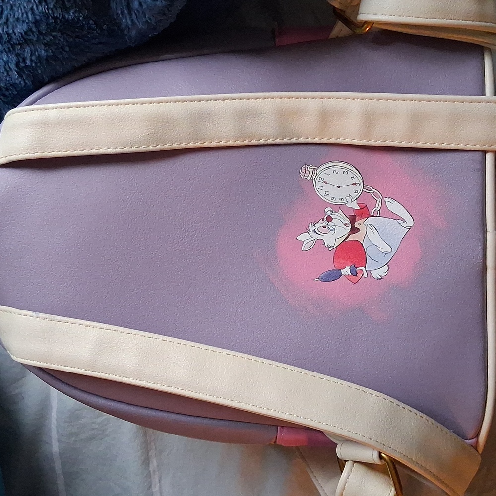 Loungefly Pink and Purple Keyhole Alice in Wonderland Backpack Disney - Picture 4 of 7